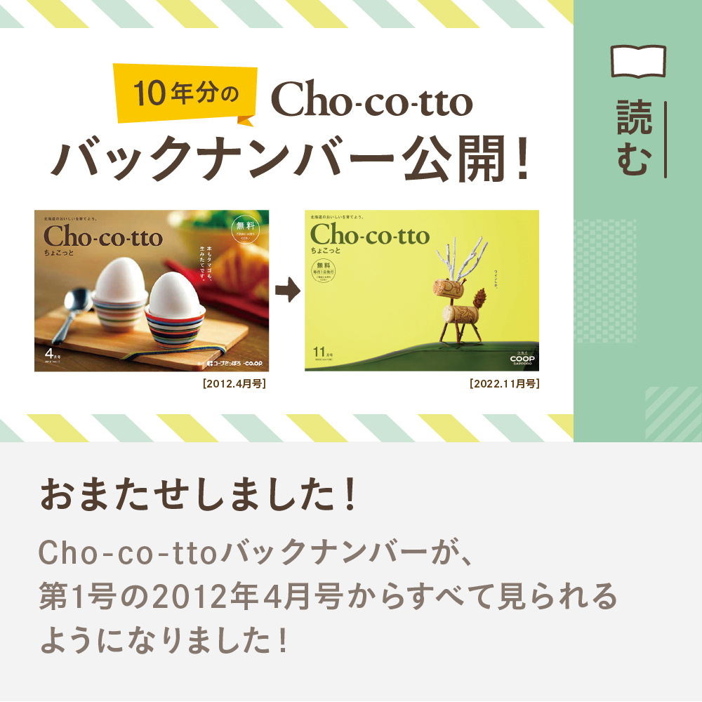 10年分の“Cho-co-tto”バックナンバー全部公開！