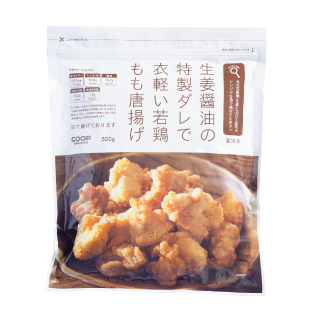 コープ 生姜醤油の特製ダレで衣軽い若鶏もも唐揚げ 500g